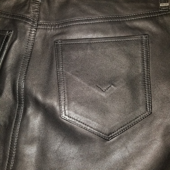 Hudson Suede and leather black mini skirt - Picture 3 of 6